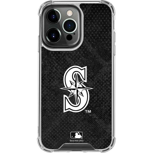MLB Seattle Mariners Dark Wash iPhone 16 Pro Clear Case